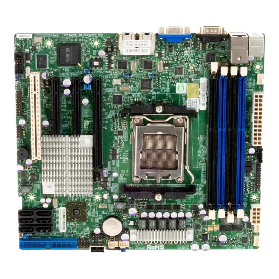 Motherboard Supermicro H8SCM-F Socket C32 DDR3 Pcie PCI Microatx - Image 2 of 3