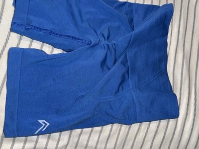 Oner Active Women's Blue Solid Biker Shorts Stretch Athletic Fit Gym Training