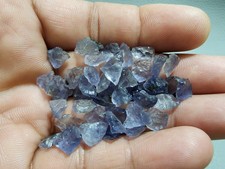 Awesome Top AAA Blue Iolite Raw 45 Pcs Lot Size 7-10 MM Crystal Loose Gemstone