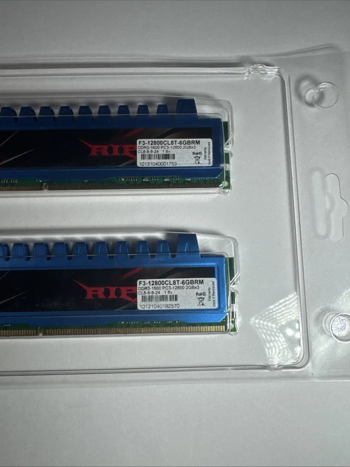 G. Skill Ripjaws 6GB (3 x 2GB) DDR3-1600 PC3-12800 Desktop RAM Memory - Image 2 of 4