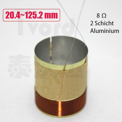 20 - 125 mm Lautsprecher Schwingspulen 2 Schicht 8 Ω Aluminium Woofer Reparatur