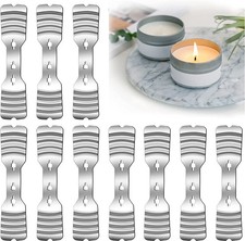 10 pcs Metal Candle Wick Holders, Upgraded Candle Wick Centering Devices, Sil...