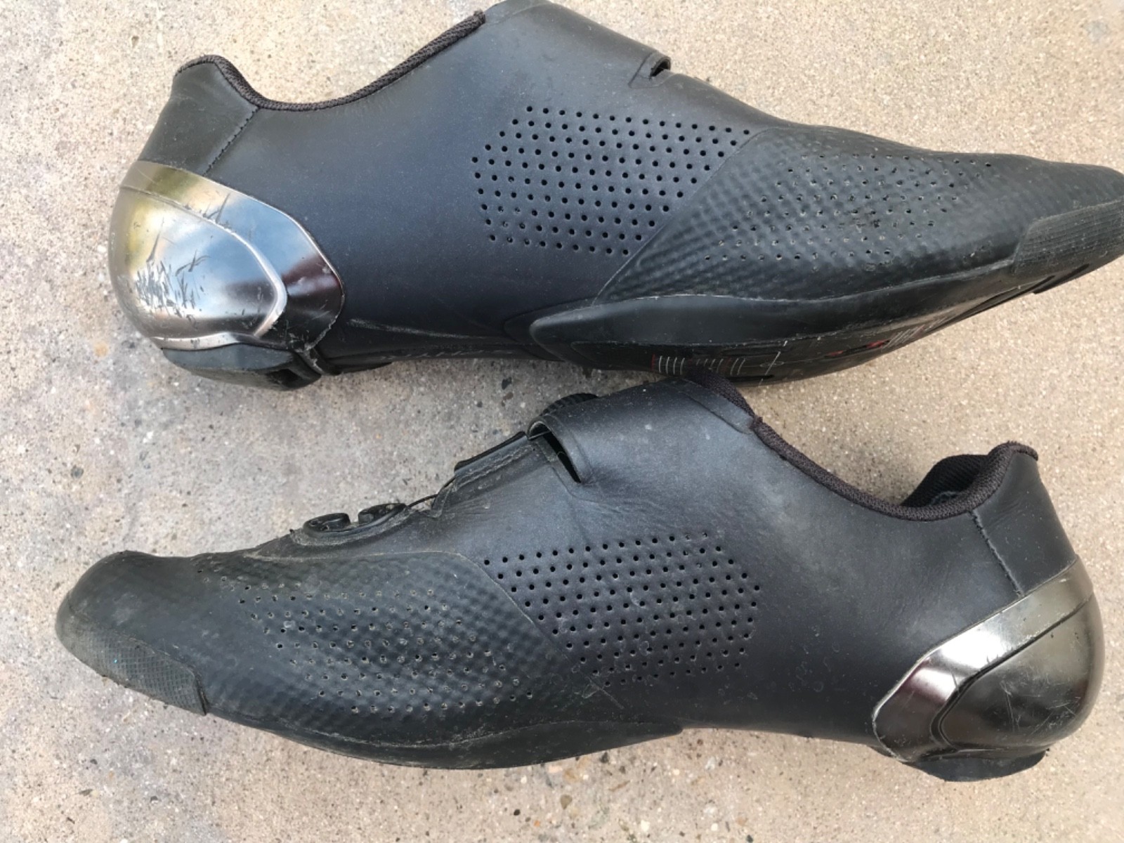 Shimano SHRC902 SPhyre Road Tri Cycling Shoes Carbon Boa Black Sz 8 no Foot Bed