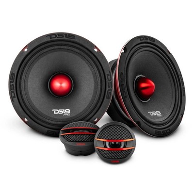 2x DS18 6.5'' Mid-Range Speakers with Bullet with 2x Pei Dome Tweeters