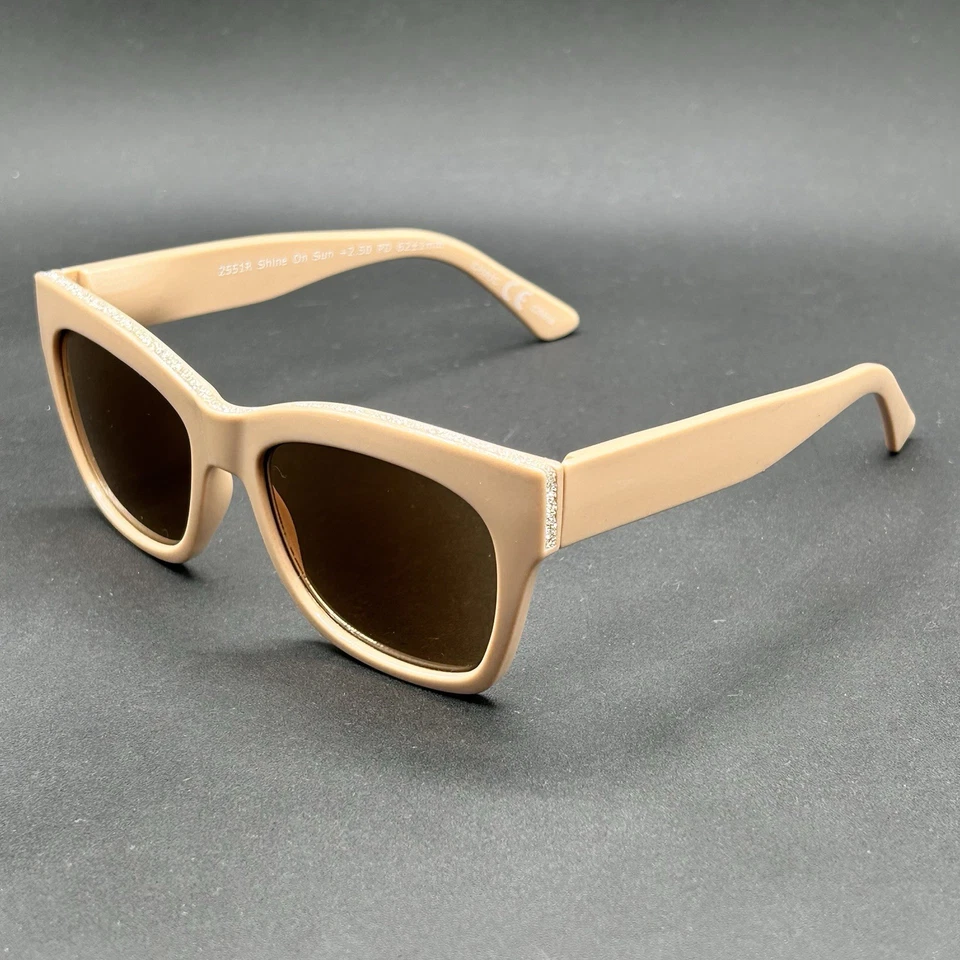 Lectores de sol Peepers Shine On +2,50 2551R bronceados con brillo usados con bolsa Foto 2 de 4