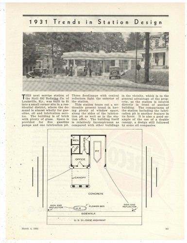 1931 F&B of Pg: ELRECO, El Dorado Refining Co. & Stoll Golden Tip Gas Station