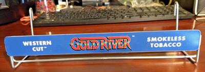 NOS Original GOLD RIVER Snuff Smokeless Tobacco Store Display Metal Rack Stand