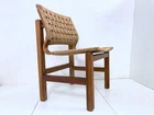 Danish pine chair with cover by Vagn M. Fuglsang 60s 70s design