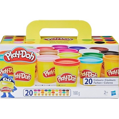 Play-Doh Super Colour Set mit 20 Dosen Modelliermasse insgesamt 1,6 kg ab 3J