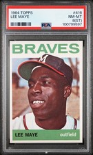 1964 TOPPS #416 LEE MAYE PSA 8 ST