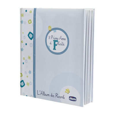 Chicco Geburtsbuch Erinnerungsalbum Tagebuch für Neugeborene Kinder blau