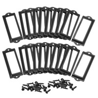 Metall-Etikettenhalter, 82X30Mm, 50 StüCk, Schwarz, FüR BüRo, Bibliothek
