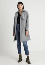 Superdry Coat Sirena Trench Coat Dogstooth. M size 12 black 