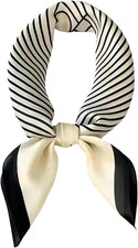27.5 Inch Silk Feeling Scarf for Women Square Satin Head Scarf Hair Wrap Bandana