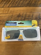 Solar Shield 56 Rec 19 Black Full Rim Clip On Sunglasses