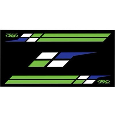 Factory Effex Door Mats - Kawasaki - Black/Green Motorcycle Dirt Bike 22-45120