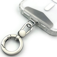 Metal Phone Tether, Universal Cellphone Lanyard Pad with 360 Rotation Spring Rin