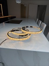 Crystal Chandelier 3-Tier Light Fitting  flush fitting Ceiling 20w led 3000k  