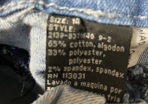 Burbu Big Girls Size 14 Light Blue Stretch Skinny Jeans Denim Pants Youth - Picture 5 of 7