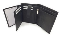 Lemasi GeldböRse Herren Leder Rfid Schutz 10 KartenfäCher MüNzfach Schwarz