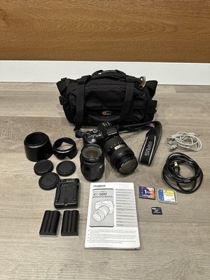 Olympus EVOLT E-500 8.0MP DSLR Camera Kit Bundle 2 Lens/Batteries Charger Tested