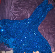 Blue Sequin Gown Portia & Scarlett Formal Prom pageant dress size 4