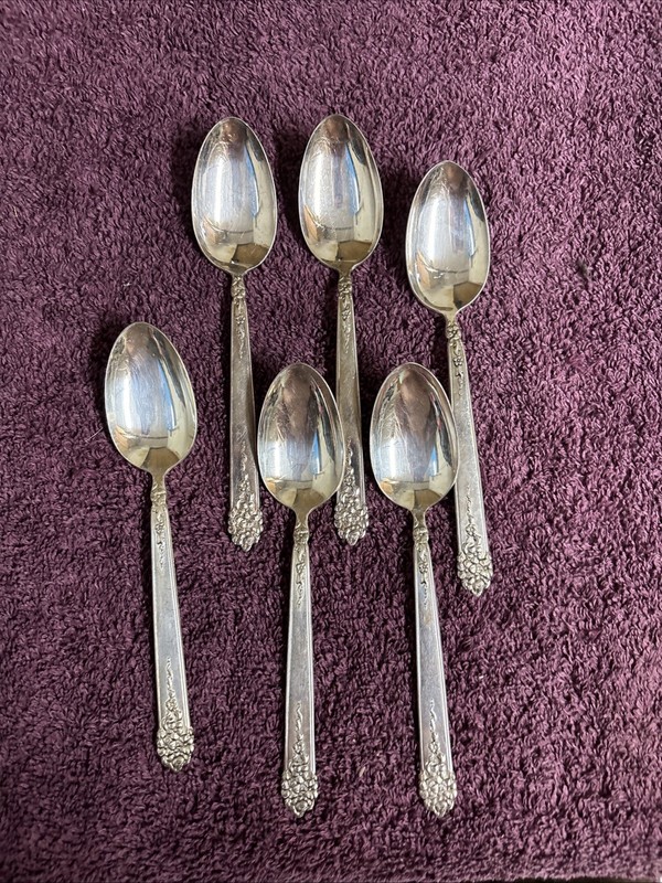 Vintage King Edward Silverplate Teaspoons Set of Six 6