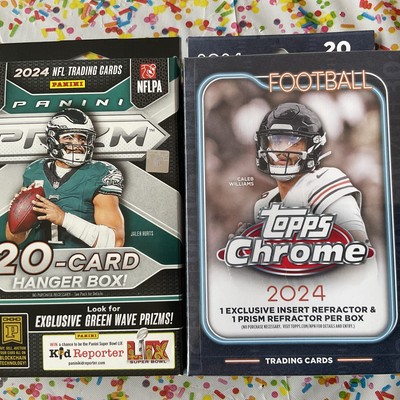 2024 Panini Prizm ,& chrome Football Hanger Box Factory Sealed Lot Of 2