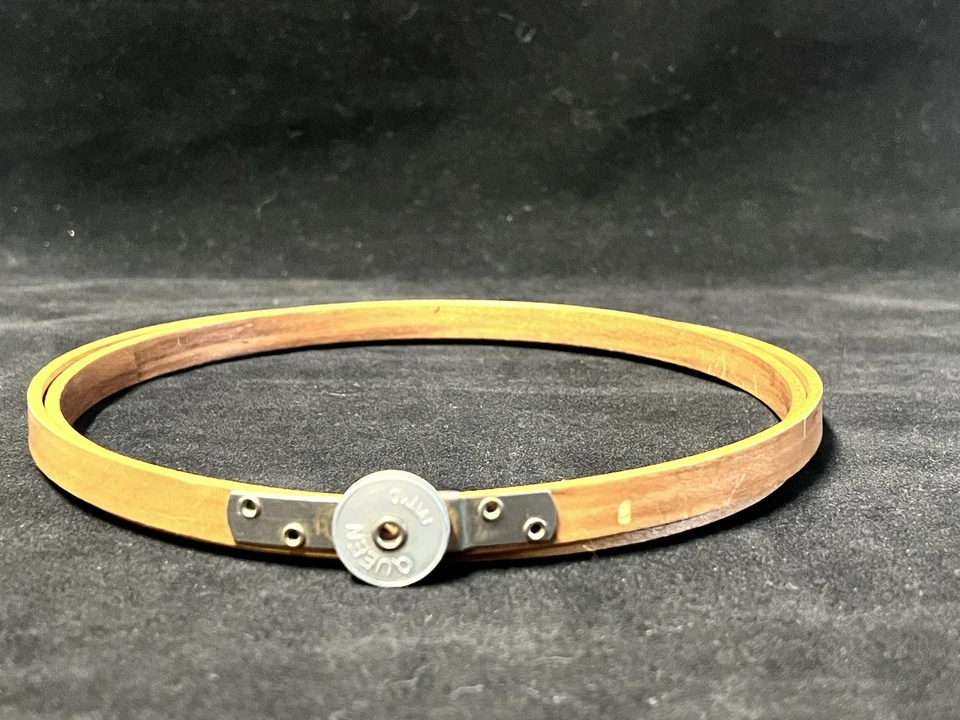 Vintage 7” Queen Wood Felt Lined Embroidery Hoop Tension Wheel Dial USA - Image 2 of 4