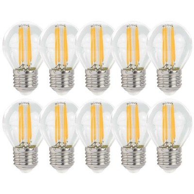 10 x Spectrum LED Filament Tropfen 5,5W=60W E27 klar 660lm Lampen warmweiß 2700K
