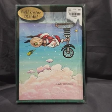 LPG Greetings Boxed Christmas Cards Gary Patterson Santa Hanging On 18 Count New