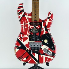 2022 EVH Frankie Striped Series Red White Bla...