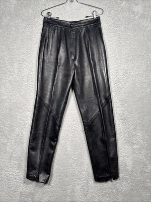 Jean-Claude Jitrois Leather Pants Made In France Size 28 X 29