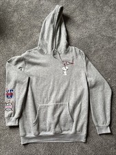 Peanuts Charlie Brown Hoodie Embroidered Medium 8-10 Snoopy Woodstock Gray