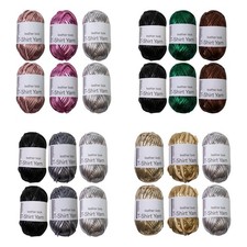 T-Shirtgarn Metallic Handstrickgarn Einfach zu machen