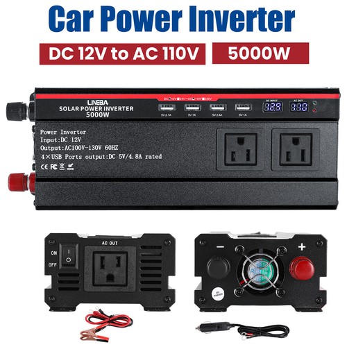 Sine Wave Inverter 1500W 2500W 5000W rated 12V 24V To 110V Power Solar Converter - Picture 15 of 63