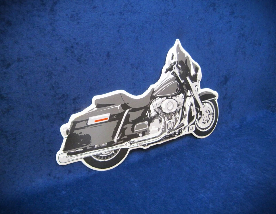 MOTOCICLETA ~ Letrero de metal troquelado en relieve de 22" ~ Barra de cueva de hombre de garaje ~ HECHO en EE. UU. Foto 2 de 4