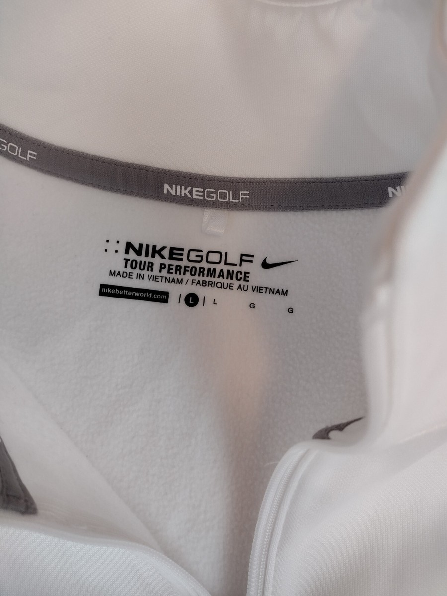 Nike Golf Tour Performance XXL ホワイトジャケット Nike Golf Tour Performance PGA 1/4 Zip White Pullover Jacket