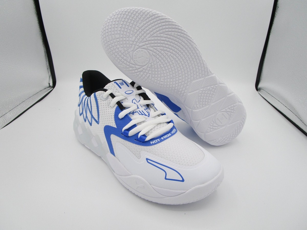 Puma MB1 Lo Mens 9 White Bluemazing Basketball Sneakers Shoes
