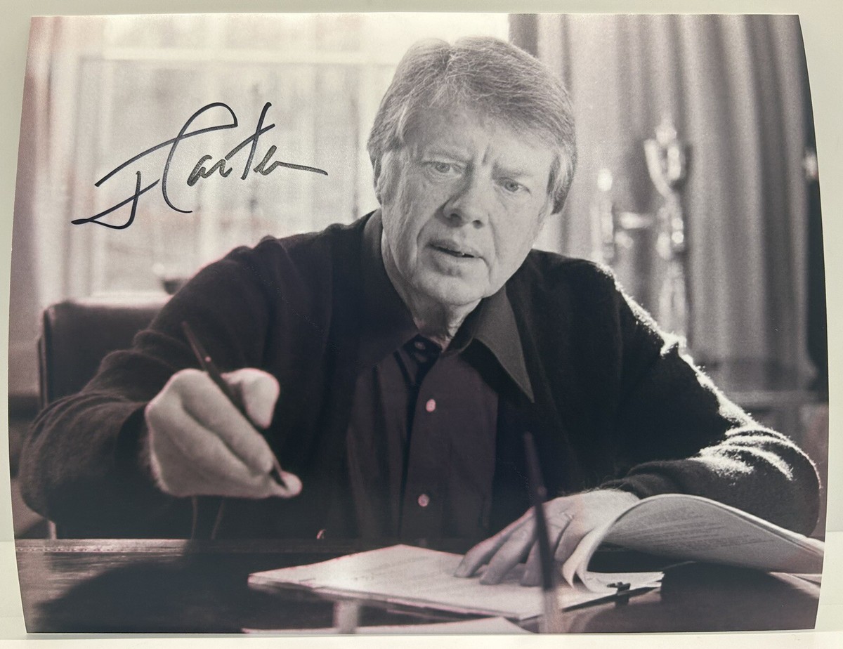 Jimmy Carter Signed 8x10 Photo Autographed POTUS Signature