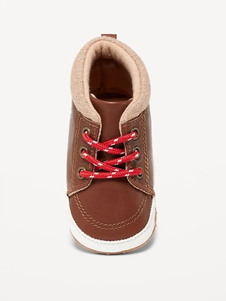 Botas de Senderista Antiguas Azul Marino Bebé Unisex Cuero Sintético Zapatos Talla 6-12 o 18-24 Meses Foto 2 de 4