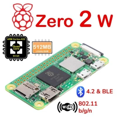 Raspberry Pi Zero 2 W,ARM Cortex A53 Quad Core,WIFI,Bluetooth,USA Stock On Hand!