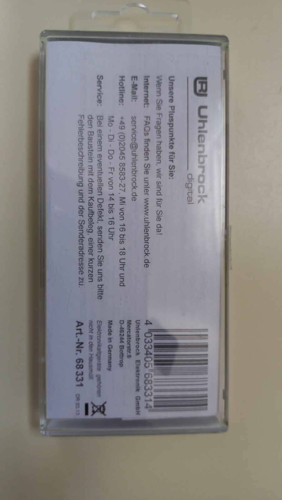 Uhlenbrock Lissy RailCom 68331 émetteur de détection digitale DCC