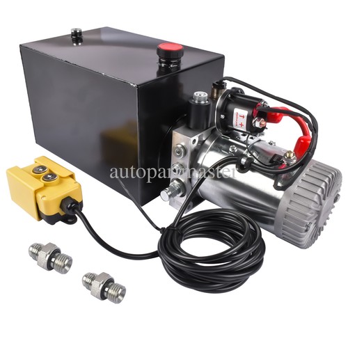 12V DC Hydraulic Pump 12 Quart Hydraulic Power Unit Single Acting 2950 PSI 3HP
