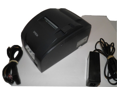 2 EPSON TM-U220B M188B Kitchen/Bar POS Receipt Printer Ethernet w AC Adapter