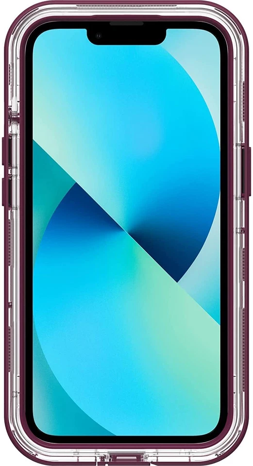 Capa LifeProof Next série sem tela para iPhone 13 fácil de abrir caixa, verde/roxo - Imagem 3 de 4