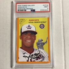 2020 Topps Gallery Heritage Orange Juan Soto 6/25 PSA 9 PS