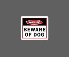 Beware Of Dog Sticker Warning Waterproof Caution Horror Gift NEW