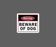 Beware Of Dog Sticker Warning Waterproof Caution Horror Gift NEW