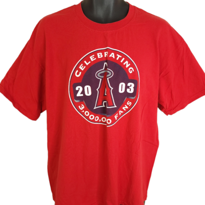 Anaheim Angels T Shirt Vintage Y2K 2003 Los Angeles California MLB 
